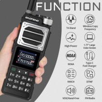 BAOFENG UV-25A  RTX PORTATILE BIBANDA 10 WATT Tri Band 136-174 e 220-260  400-520MHz