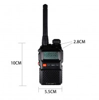 BAOFENG UV-3R+ RTX PORTATILE BIBANDA VHF UHF -  IL PIU' COMPATTO