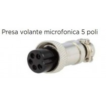 CONNETTORE  MICROFONICO FEMMINA A 5 POLI CLASSICO