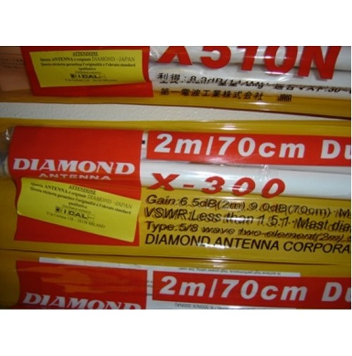 DIAMOND X-300N - ANTENNA VERTICALE 144/430 MHz ALTEZZA 310 cm