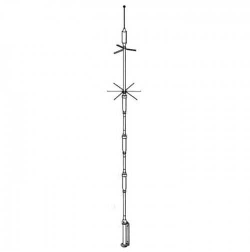 HUSTLER 5-BTV ANTENNA VERTICALE HF TRAPPOLATA 10/80 METRI HI-Q