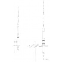 PRESIDENT HIMALAYA WB - ANTENNA  22-30 MHz & CB - 2000 WATT 1/2 ONDA