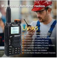 Quansheng UV-K5 RICETRASMETTITORE PORTATILE VHF UHF RX 50-600 MHZ AIRBAND