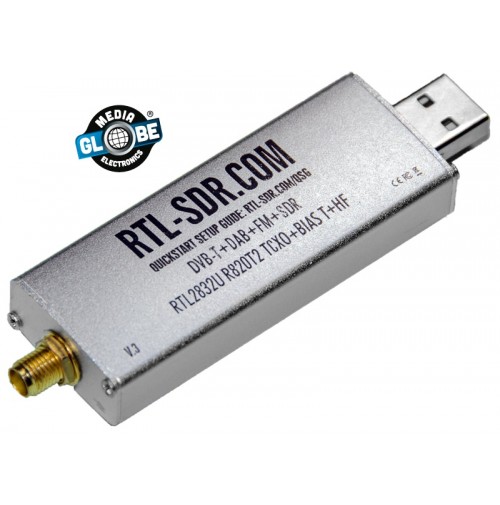 Romsion Dongle stick USB 2.0 FM DAB DVB-T RTL2832U R820T2 RTL-SDR SDR ricevitore a infrarossi con antenna {black} 