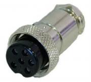 CONNETTORE MICROFONICO FEMMINA A 6 POLI