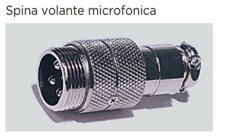 CONNETTORE MICROFONICO MASCHIO VOLANTE A 4 POLI CLASSICO
