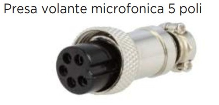 CONNETTORE MICROFONICO FEMMINA A 5 POLI CLASSICO