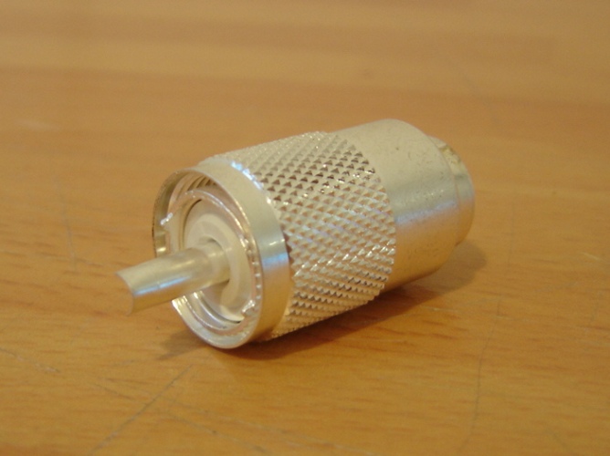 CONNETTORE PL259 A SALDARE PER RG213/RG8 ISOLAMENTO IN TEFLON