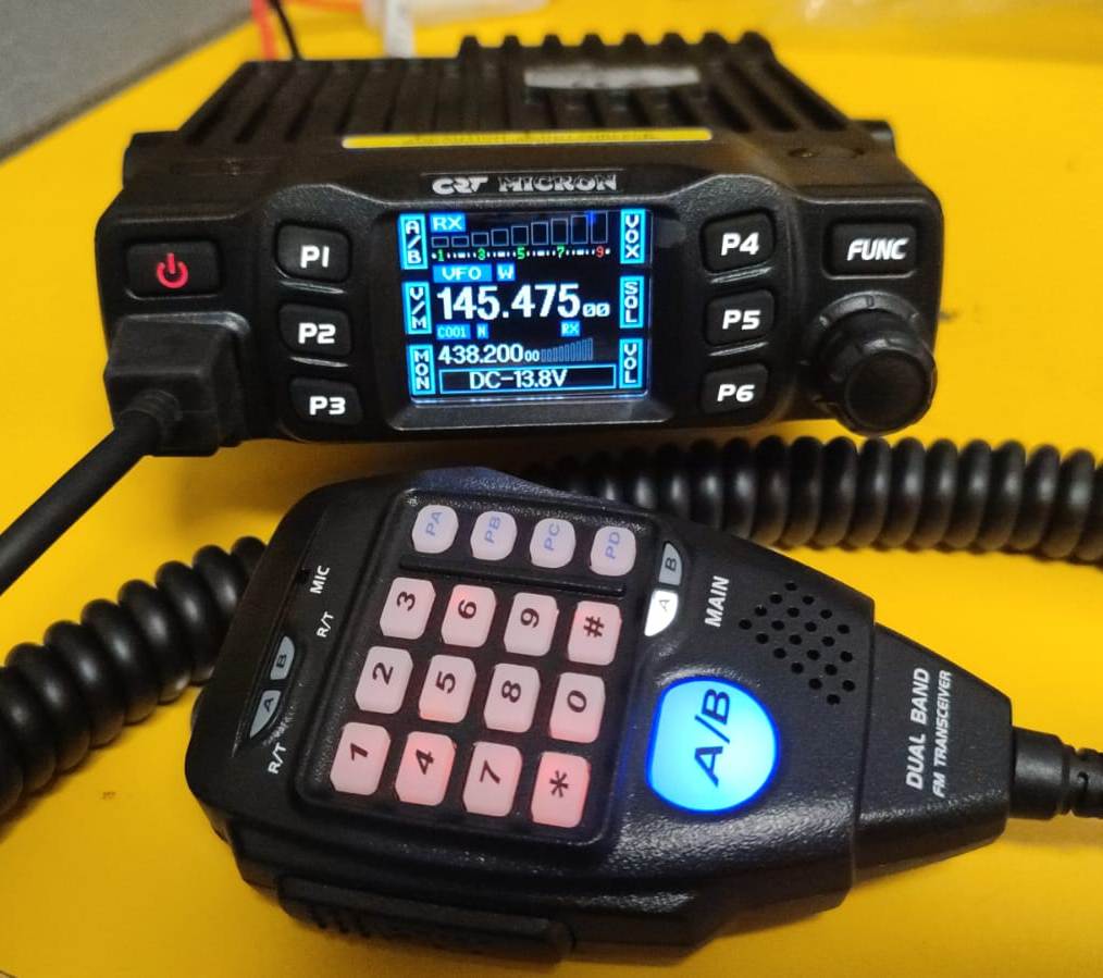 CRT-MICRON - RTX VEICOLARE VHF UHF USATO SOLO 3 VOLTE - GIA AMPLIATO