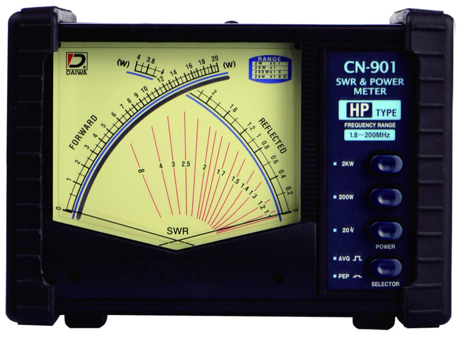 DAIWA CN-901HP-ROSMETRO WATTMETRO AD AGHI INCROCIATI 0-200 MHz 2000 WATT