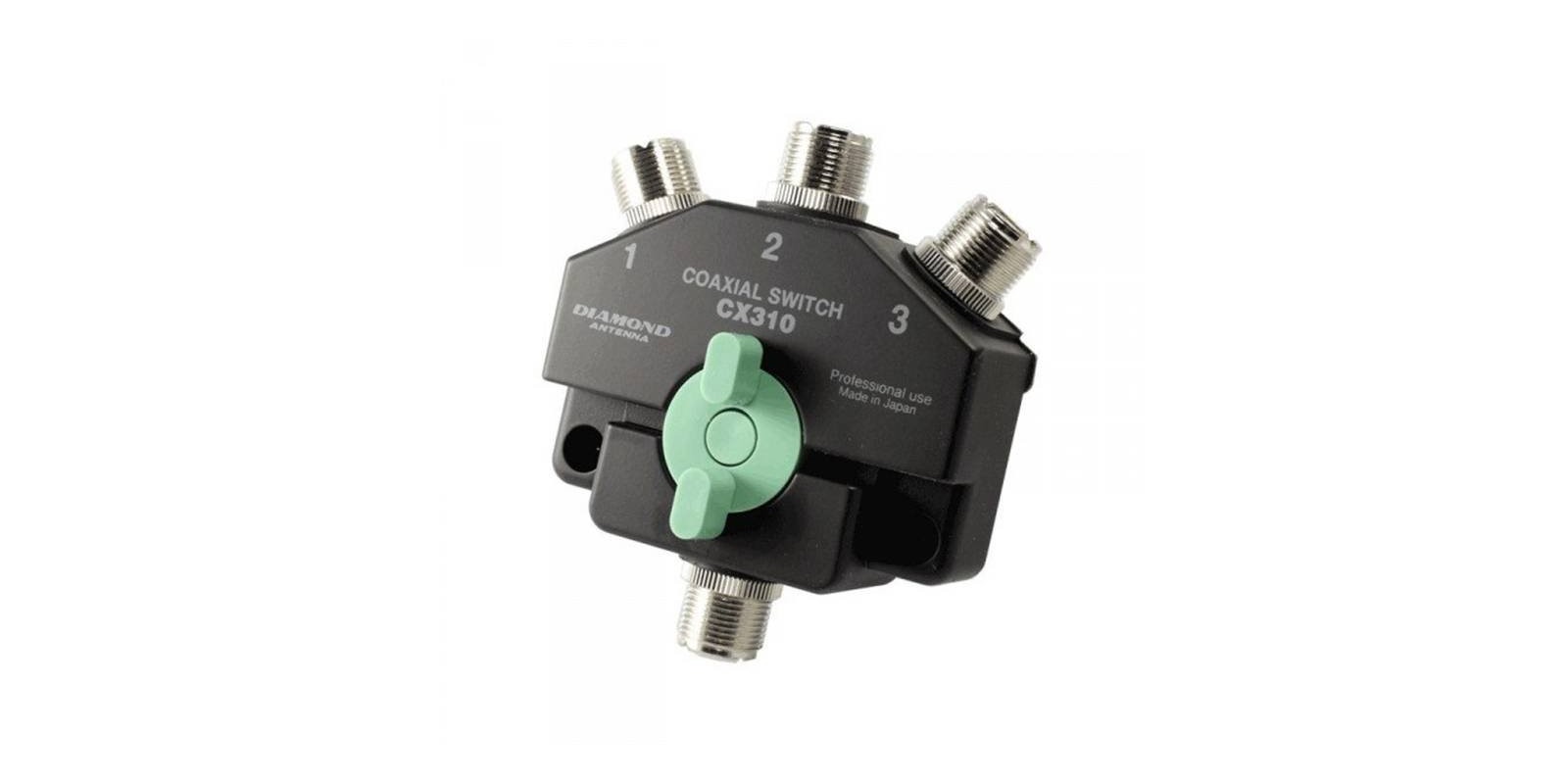 DIAMOND CX-310A COMMUTATORE ANTENNA A 3 POSIZIONI E 1 INGRESSO-CONNESSIONI SO239