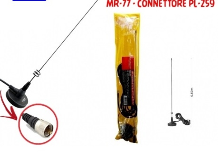 DIAMOND MR-77 ANTENNA USO MOBILE 144/430 MHz CON BASE MAGNETICA PL