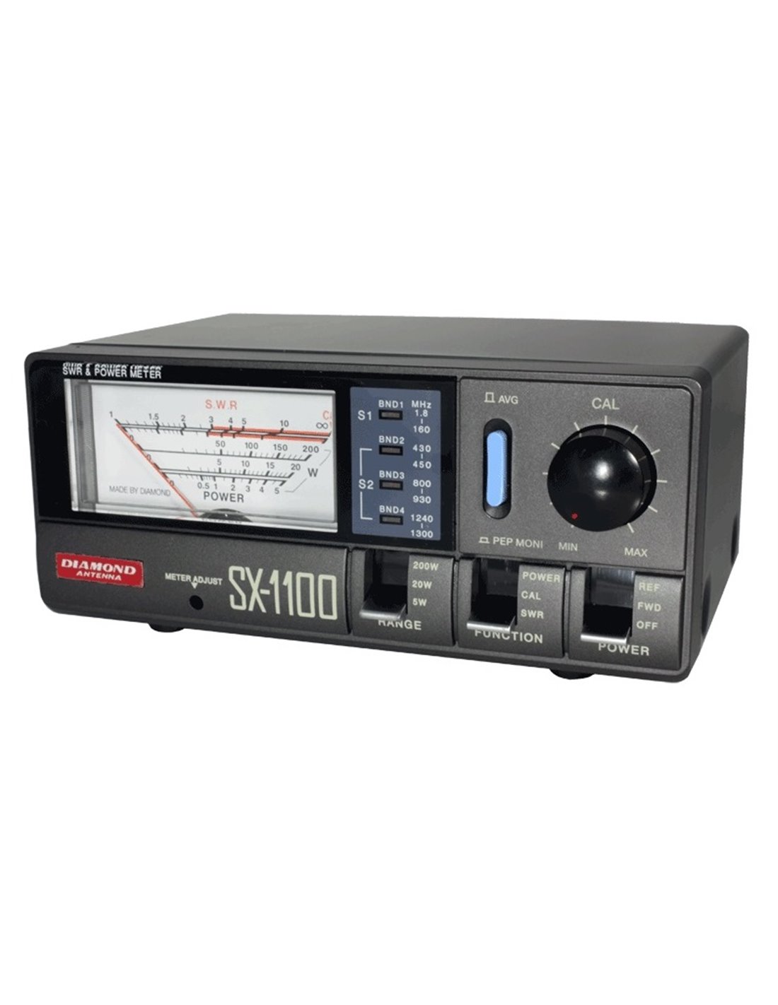 DIAMOND SX-1100-ROSMETRO WATTMETRO 1.8-160/430-1300 MHz 200 WATT