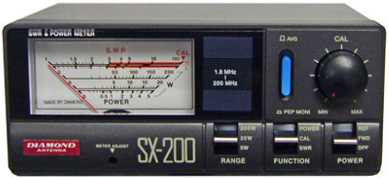 DIAMOND SX-200 ROSMETRO WATTMETRO 1.8-200 MHz 200 WATT A SCALE SELEZIONABILI