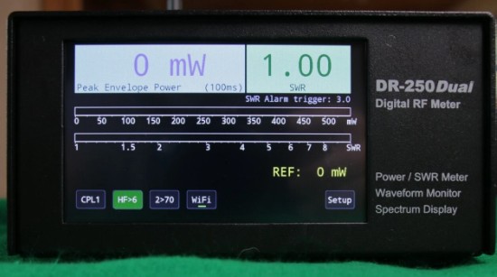 DR-250DUAL Wattmetro digitale SWR 2KW misuratore di potenza/SWR 5" touch screen