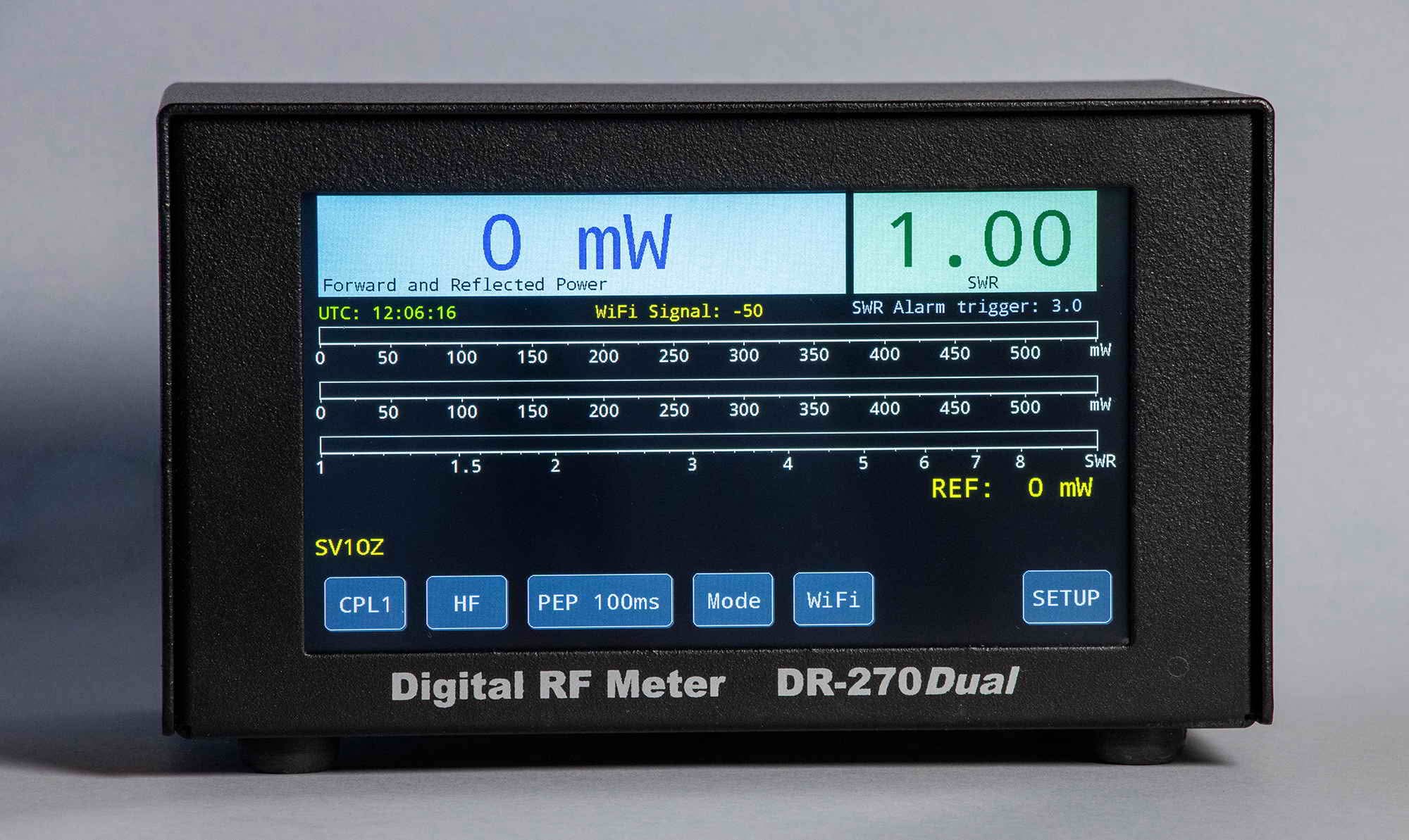 DR-270DUAL WATTMETRO DIGITALE SWR/POTENZA/SCOPE HF 6M 2.0KW 7" ALTA RES. TOUCH SCREEN