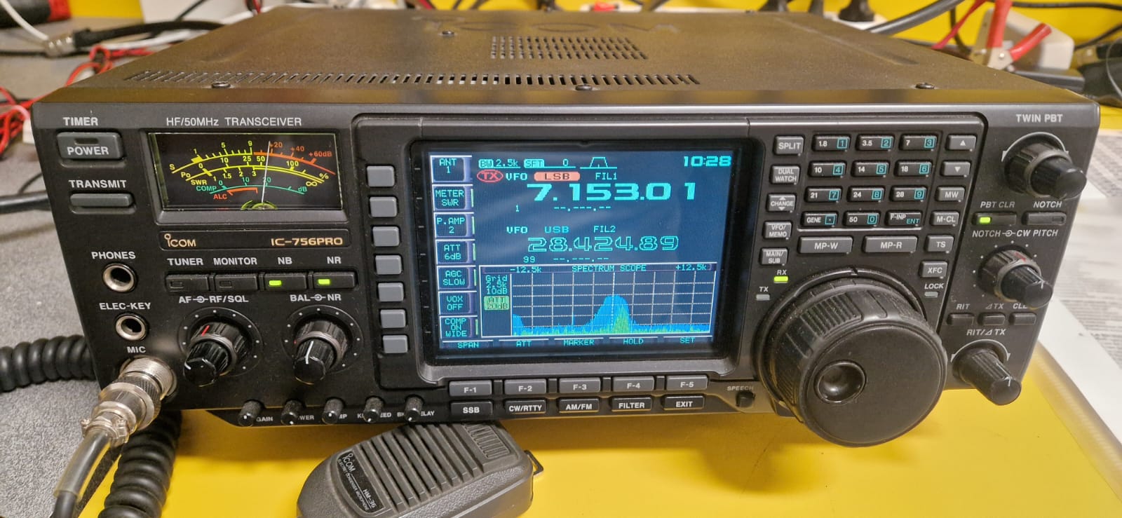 ICOM IC-756 PRO HF-50MHZ ALL-MODE BUONO STATO - GIA' AMPLIATO DI BANDA.