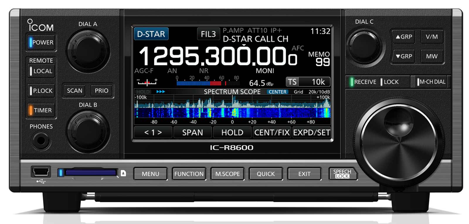 ICOM IC-R8600 Ricevitore all mode D-Star DMR Tetra AMPIO SPETTRO 10 kHz – 3 GHz
