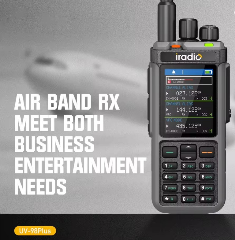 IRADIO UV-98 PLUS Walkie Talkie 10W AM CB SSB LW MW SW HF Ripetitore a banda incrociata 1024 canali RT-880G
