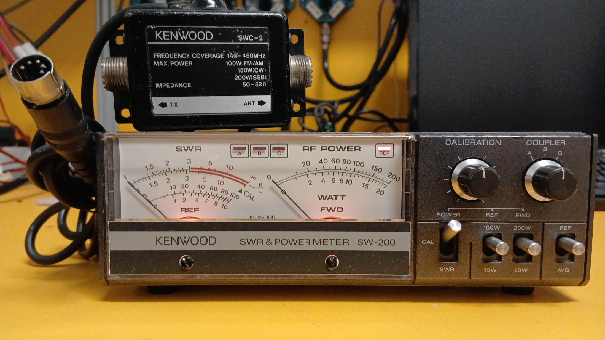 KENWOOD SW200 ROSMETRO WATTMETRO CON SONDA SWC2 - OTTIMO STATO
