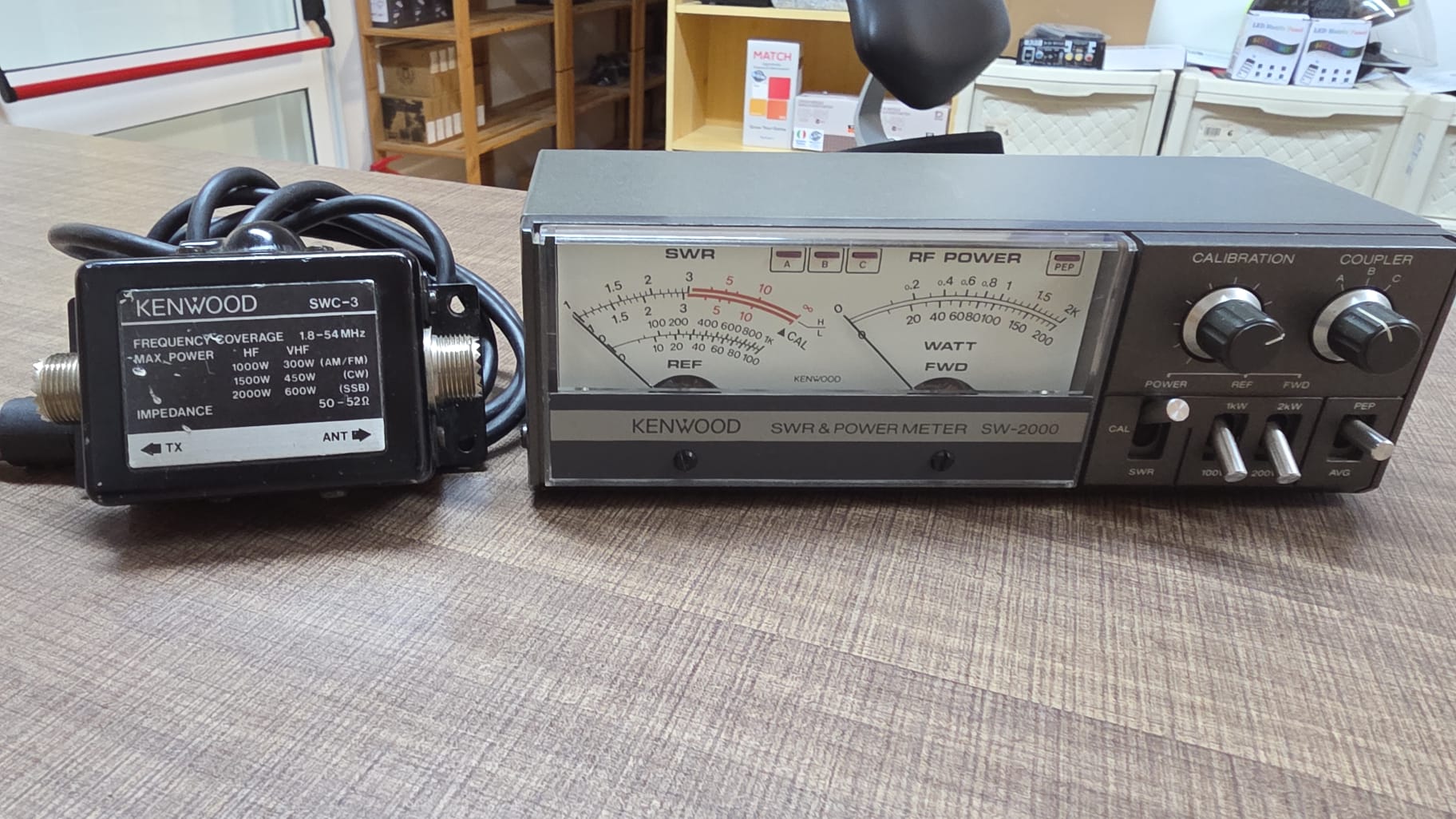 KENWOOD SW2000 ROSMETRO WATTMETRO CON SONDA SWC3 DA 2KW