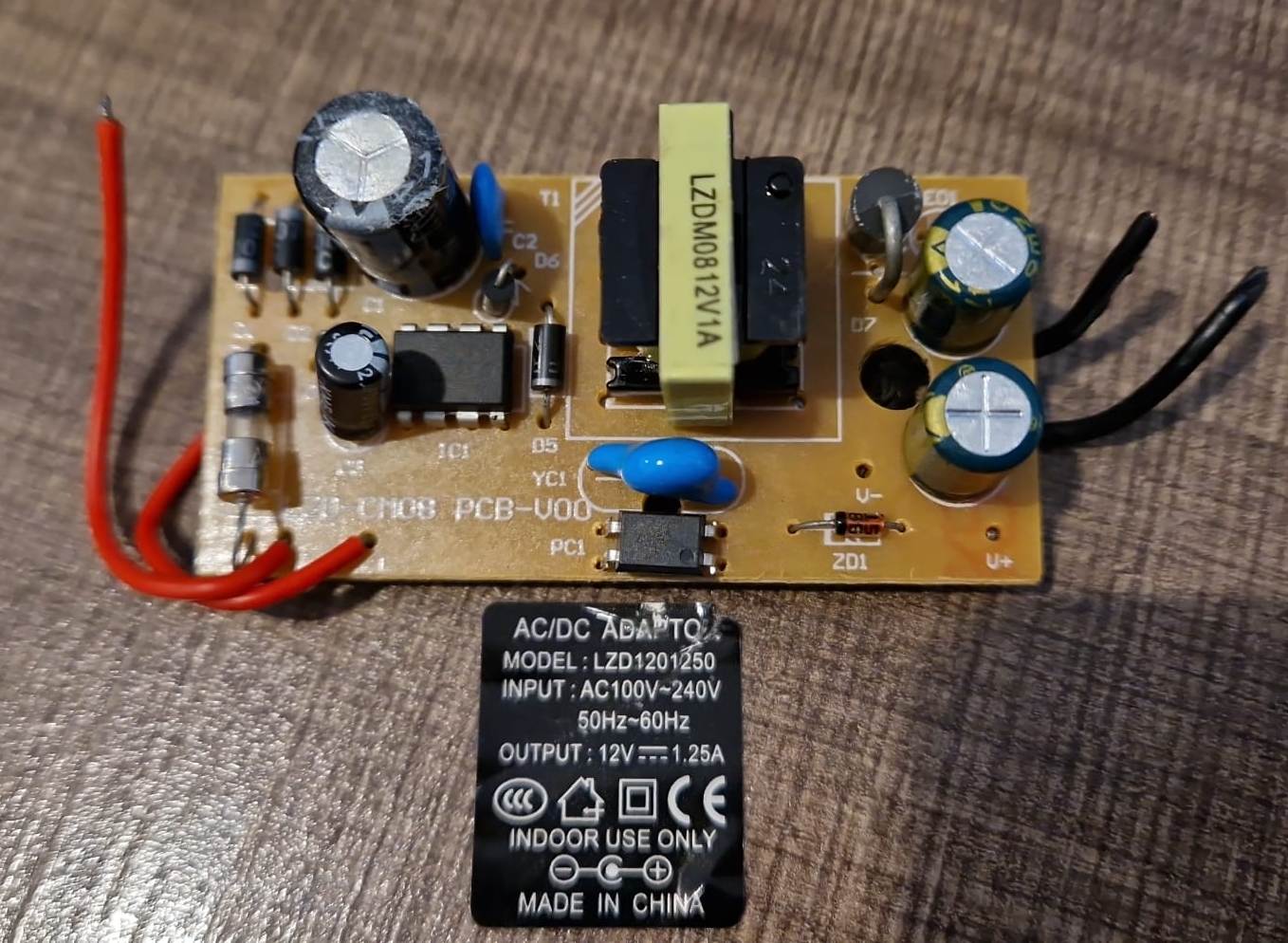 MGE ALIMENTATORE x kit 220V AC 12V DC MICRO 1.25A AC100V-240V