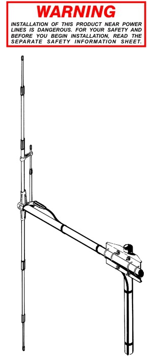 SIRIO SD-Dipole ANTENNA VERTICALE OMNIDIREZIONALE 26.5 - 30 MHz Tarabile