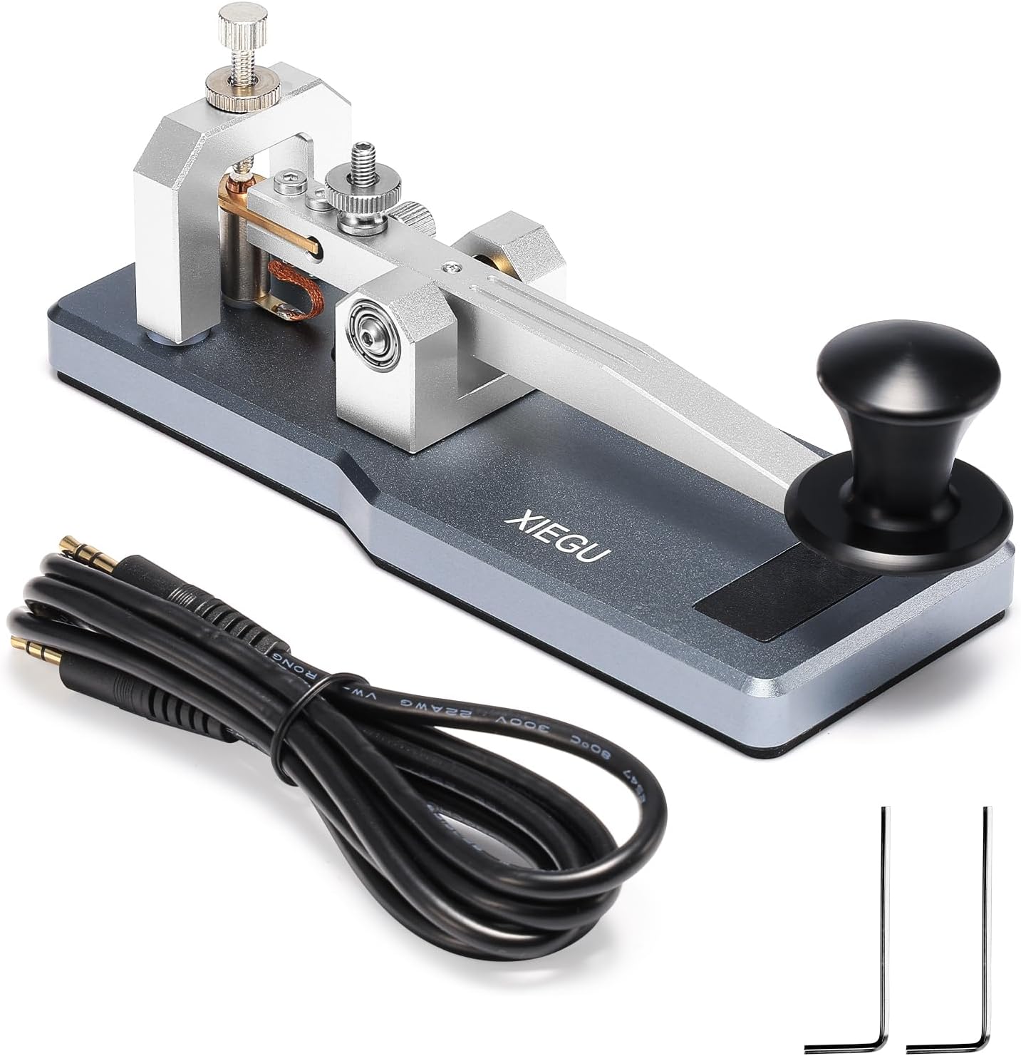 XIEGU VK-5 Morse - Mini Straight Key CW, con base in alluminio CNC jack da 3,5 mm G90/X6100/X6200/X5105/G106