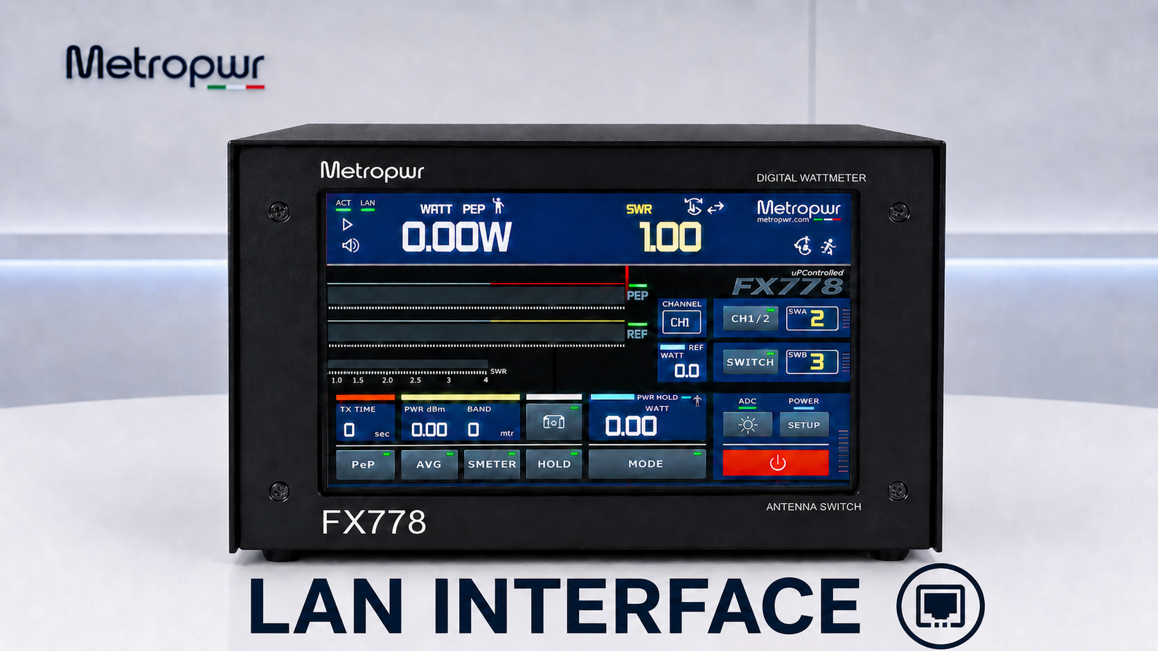 METROPWR - FX778 -7"- ROS/WATTMETRO VETTORIALE 1.8-55 MHz SONDA ESTERNA DA 3 kW